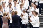 Den Haag 13 augustus 2024
Alle medaillewinnaars bij de olympische spelen op bezoek bij Koning Willem Alexander en Koningin Maxima op huis ten Bosch . oa aanwezig Femke Bol Sifan hassan Harrie Lavreysen Sharon v Rouwendaal Worthy de Jong Marit Bouwmeester Roy v d Berg de Hockey heren de hockey dames en alle roeiers.