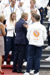 Den Haag 13 augustus 2024
Alle medaillewinnaars bij de olympische spelen op bezoek bij Koning Willem Alexander en Koningin Maxima op huis ten Bosch . oa aanwezig Femke Bol Sifan hassan Harrie Lavreysen Sharon v Rouwendaal Worthy de Jong Marit Bouwmeester Roy v d Berg de Hockey heren de hockey dames en alle roeiers.. Pieter v d Hoogenband
