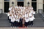 Den Haag 13 augustus 2024
Alle medaillewinnaars bij de olympische spelen op bezoek bij Koning Willem Alexander en Koningin Maxima op huis ten Bosch . oa aanwezig Femke Bol Sifan hassan Harrie Lavreysen Sharon v Rouwendaal Worthy de Jong Marit Bouwmeester Roy v d Berg de Hockey heren de hockey dames en alle roeiers.