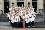 Den Haag 13 augustus 2024
Alle medaillewinnaars bij de olympische spelen op bezoek bij Koning Willem Alexander en Koningin Maxima op huis ten Bosch . oa aanwezig Femke Bol Sifan hassan Harrie Lavreysen Sharon v Rouwendaal Worthy de Jong Marit Bouwmeester Roy v d Berg de Hockey heren de hockey dames en alle roeiers.