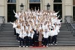 Den Haag 13 augustus 2024
Alle medaillewinnaars bij de olympische spelen op bezoek bij Koning Willem Alexander en Koningin Maxima op huis ten Bosch . oa aanwezig Femke Bol Sifan hassan Harrie Lavreysen Sharon v Rouwendaal Worthy de Jong Marit Bouwmeester Roy v d Berg de Hockey heren de hockey dames en alle roeiers.