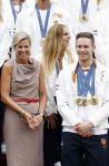 Den Haag 13 augustus 2024
Alle medaillewinnaars bij de olympische spelen op bezoek bij Koning Willem Alexander en Koningin Maxima op huis ten Bosch . oa aanwezig Femke Bol Sifan hassan Harrie Lavreysen Sharon v Rouwendaal Worthy de Jong Marit Bouwmeester Roy v d Berg de Hockey heren de hockey dames en alle roeiers.