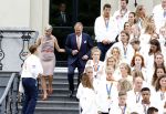 Den Haag 13 augustus 2024
Alle medaillewinnaars bij de olympische spelen op bezoek bij Koning Willem Alexander en Koningin Maxima op huis ten Bosch . oa aanwezig Femke Bol Sifan hassan Harrie Lavreysen Sharon v Rouwendaal Worthy de Jong Marit Bouwmeester Roy v d Berg de Hockey heren de hockey dames en alle roeiers.