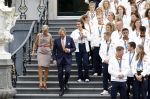 Den Haag 13 augustus 2024
Alle medaillewinnaars bij de olympische spelen op bezoek bij Koning Willem Alexander en Koningin Maxima op huis ten Bosch . oa aanwezig Femke Bol Sifan hassan Harrie Lavreysen Sharon v Rouwendaal Worthy de Jong Marit Bouwmeester Roy v d Berg de Hockey heren de hockey dames en alle roeiers.