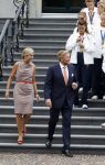 Den Haag 13 augustus 2024
Alle medaillewinnaars bij de olympische spelen op bezoek bij Koning Willem Alexander en Koningin Maxima op huis ten Bosch . oa aanwezig Femke Bol Sifan hassan Harrie Lavreysen Sharon v Rouwendaal Worthy de Jong Marit Bouwmeester Roy v d Berg de Hockey heren de hockey dames en alle roeiers.