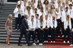 Den Haag 13 augustus 2024
Alle medaillewinnaars bij de olympische spelen op bezoek bij Koning Willem Alexander en Koningin Maxima op huis ten Bosch . oa aanwezig Femke Bol Sifan hassan Harrie Lavreysen Sharon v Rouwendaal Worthy de Jong Marit Bouwmeester Roy v d Berg de Hockey heren de hockey dames en alle roeiers.