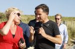 Scheveningen 27 augustus 2024
Afscheids feestje van Mark Rutte bij strandtent Culpepper. Mark Rutte en Attje Kuiken