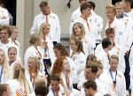 Den Haag 13 augustus 2024
Alle medaillewinnaars bij de olympische spelen op bezoek bij Koning Willem Alexander en Koningin Maxima op huis ten Bosch . oa aanwezig Femke Bol Sifan hassan Harrie Lavreysen Sharon v Rouwendaal Worthy de Jong Marit Bouwmeester Roy v d Berg de Hockey heren de hockey dames en alle roeiers.
