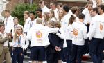 Den Haag 13 augustus 2024
Alle medaillewinnaars bij de olympische spelen op bezoek bij Koning Willem Alexander en Koningin Maxima op huis ten Bosch . oa aanwezig Femke Bol Sifan hassan Harrie Lavreysen Sharon v Rouwendaal Worthy de Jong Marit Bouwmeester Roy v d Berg de Hockey heren de hockey dames en alle roeiers.