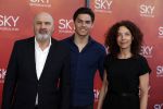 Amsterdam  3 april 2016
Premiere musical Sky in het Amsterdam theater.
Paula v Oest met zoon en man
