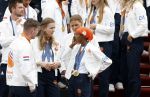 Den Haag 13 augustus 2024
Alle medaillewinnaars bij de olympische spelen op bezoek bij Koning Willem Alexander en Koningin Maxima op huis ten Bosch . oa aanwezig Femke Bol Sifan hassan Harrie Lavreysen Sharon v Rouwendaal Worthy de Jong Marit Bouwmeester Roy v d Berg de Hockey heren de hockey dames en alle roeiers.