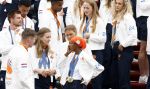 Den Haag 13 augustus 2024
Alle medaillewinnaars bij de olympische spelen op bezoek bij Koning Willem Alexander en Koningin Maxima op huis ten Bosch . oa aanwezig Femke Bol Sifan hassan Harrie Lavreysen Sharon v Rouwendaal Worthy de Jong Marit Bouwmeester Roy v d Berg de Hockey heren de hockey dames en alle roeiers.