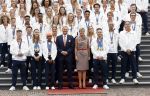 Den Haag 13 augustus 2024
Alle medaillewinnaars bij de olympische spelen op bezoek bij Koning Willem Alexander en Koningin Maxima op huis ten Bosch . oa aanwezig Femke Bol Sifan hassan Harrie Lavreysen Sharon v Rouwendaal Worthy de Jong Marit Bouwmeester Roy v d Berg de Hockey heren de hockey dames en alle roeiers.