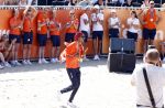 Scheveningen 12 augustus 2024
Aankomst olympische sporters in scheveningen . Humberto Tan presenteert het programma. Sifan Hassan