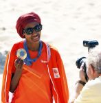 Scheveningen 12 augustus 2024
Aankomst olympische sporters in scheveningen . Humberto Tan presenteert het programma. Sifan Hassan