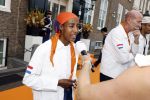 Den Haag 13 augustus 2024
De Olympische sporters die een medaille gehaald hebben worden ontvangen door premier Dick Schoof . Sifan hassan