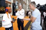 Den Haag 13 augustus 2024
De Olympische sporters die een medaille gehaald hebben worden ontvangen door premier Dick Schoof . Sifan hassan geinterviewd door Nick Dijkman