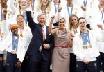 Den Haag 13 augustus 2024
Alle medaillewinnaars bij de olympische spelen op bezoek bij Koning Willem Alexander en Koningin Maxima op huis ten Bosch . oa aanwezig Femke Bol Sifan hassan Harrie Lavreysen Sharon v Rouwendaal Worthy de Jong Marit Bouwmeester Roy v d Berg de Hockey heren de hockey dames en alle roeiers.