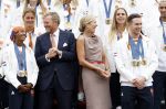 Den Haag 13 augustus 2024
Alle medaillewinnaars bij de olympische spelen op bezoek bij Koning Willem Alexander en Koningin Maxima op huis ten Bosch . oa aanwezig Femke Bol Sifan hassan Harrie Lavreysen Sharon v Rouwendaal Worthy de Jong Marit Bouwmeester Roy v d Berg de Hockey heren de hockey dames en alle roeiers.