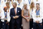 Den Haag 13 augustus 2024
Alle medaillewinnaars bij de olympische spelen op bezoek bij Koning Willem Alexander en Koningin Maxima op huis ten Bosch . oa aanwezig Femke Bol Sifan hassan Harrie Lavreysen Sharon v Rouwendaal Worthy de Jong Marit Bouwmeester Roy v d Berg de Hockey heren de hockey dames en alle roeiers.
