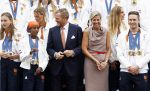 Den Haag 13 augustus 2024
Alle medaillewinnaars bij de olympische spelen op bezoek bij Koning Willem Alexander en Koningin Maxima op huis ten Bosch . oa aanwezig Femke Bol Sifan hassan Harrie Lavreysen Sharon v Rouwendaal Worthy de Jong Marit Bouwmeester Roy v d Berg de Hockey heren de hockey dames en alle roeiers.