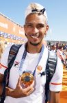 Scheveningen 12 augustus 2024
Aankomst olympische sporters in scheveningen . Humberto Tan presenteert het programma. Worthy de Jong