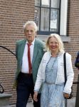 Amsterdam 7 augustus 2025
Herdenkingsdienst Derk Sauer in de westerkerk . Boudewijn Poelman met partner
