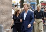 Amsterdam 7 augustus 2025
Herdenkingsdienst Derk Sauer in de westerkerk . Claudia de Breij met broer Dennis de Breij