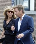 Amsterdam 7 augustus 2025
Herdenkingsdienst Derk Sauer in de westerkerk . Claudia de Breij met broer Dennis de Breij