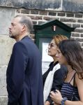 Amsterdam 7 augustus 2025
Herdenkingsdienst Derk Sauer in de westerkerk . Dione de Graaff met partner Nando Boers