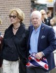 Amsterdam 7 augustus 2025
Herdenkingsdienst Derk Sauer in de westerkerk . Frits Barend met zijn vrouw