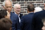 Amsterdam 7 augustus 2025
Herdenkingsdienst Derk Sauer in de westerkerk . Henk v Dorp met partner
