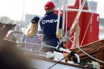 Amsterdam 20 augustus 2025
Koning Willem Alexander Prinses Mabel en (prinses Luana ) Gravin Luana op de groene Draeck tijdens de eerste dag van Sail Amsterdam . Er vaart ongelofelijk veel beveiliging Politie in boten op jet skis en een speciaal beveiligingsteam van de Marechaussee BSB ( Brigade Speciale Beveiligingsopdrachten ) mee met de groene Draeck