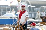 Amsterdam 20 augustus 2025
Koning Willem Alexander Prinses Mabel en (prinses Luana ) Gravin Luana op de groene Draeck tijdens de eerste dag van Sail Amsterdam . Er vaart ongelofelijk veel beveiliging Politie in boten op jet skis en een speciaal beveiligingsteam van de Marechaussee BSB ( Brigade Speciale Beveiligingsopdrachten ) mee met de groene Draeck