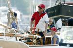 Amsterdam 20 augustus 2025
Koning Willem Alexander Prinses Mabel en (prinses Luana ) Gravin Luana op de groene Draeck tijdens de eerste dag van Sail Amsterdam . Er vaart ongelofelijk veel beveiliging Politie in boten op jet skis en een speciaal beveiligingsteam van de Marechaussee BSB ( Brigade Speciale Beveiligingsopdrachten ) mee met de groene Draeck