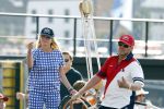 Amsterdam 20 augustus 2025
Koning Willem Alexander Prinses Mabel en (prinses Luana ) Gravin Luana op de groene Draeck tijdens de eerste dag van Sail Amsterdam . Er vaart ongelofelijk veel beveiliging Politie in boten op jet skis en een speciaal beveiligingsteam van de Marechaussee BSB ( Brigade Speciale Beveiligingsopdrachten ) mee met de groene Draeck