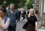Amsterdam 7 augustus 2025
Herdenkingsdienst Derk Sauer in de westerkerk . Lilian Marijnissen met partner Joeri Jansen