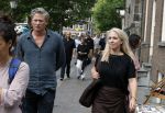 Amsterdam 7 augustus 2025
Herdenkingsdienst Derk Sauer in de westerkerk . Lilian Marijnissen met partner Joeri Jansen