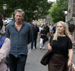 Amsterdam 7 augustus 2025
Herdenkingsdienst Derk Sauer in de westerkerk . Lilian Marijnissen met partner Joeri Jansen