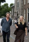 Amsterdam 7 augustus 2025
Herdenkingsdienst Derk Sauer in de westerkerk . Lilian Marijnissen met partner Joeri Jansen