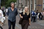 Amsterdam 7 augustus 2025
Herdenkingsdienst Derk Sauer in de westerkerk . Lilian Marijnissen met partner Joeri Jansen