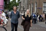 Amsterdam 7 augustus 2025
Herdenkingsdienst Derk Sauer in de westerkerk . Lilian Marijnissen met partner Joeri Jansen