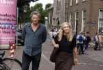 Amsterdam 7 augustus 2025
Herdenkingsdienst Derk Sauer in de westerkerk . Lilian Marijnissen met partner Joeri Jansen