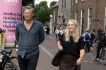 Amsterdam 7 augustus 2025
Herdenkingsdienst Derk Sauer in de westerkerk . Lilian Marijnissen met partner Joeri Jansen