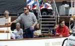 Amsterdam 22 augustus 2025
Prins Constantijn Prins Laurentien Prinses Eloise en Prins Claus Cazimir op de groene Draeck tijdens Sail Amsterdam 2025.