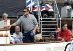 Amsterdam 22 augustus 2025
Prins Constantijn Prins Laurentien Prinses Eloise en Prins Claus Cazimir op de groene Draeck tijdens Sail Amsterdam 2025.