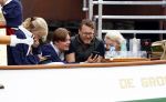 Amsterdam 21 augustus 2025
Prinses Beatrix op de groene Draeck tijdens de tweede dag van Sail . Aanwezig Prins Constantijn Prinses Laurentien Prinses Eloise en Prins Claus Cazimir