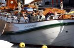 Amsterdam 21 augustus 2025
Prinses Beatrix op de groene Draeck tijdens de tweede dag van Sail . Aanwezig Prins Constantijn Prinses Laurentien Prinses Eloise en Prins Claus Cazimir