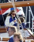 Amsterdam 21 augustus 2025
Prinses Beatrix op de groene Draeck tijdens de tweede dag van Sail . Aanwezig Prins Constantijn Prinses Laurentien Prinses Eloise en Prins Claus Cazimir