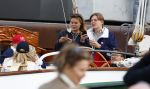 Amsterdam 21 augustus 2025
Prinses Beatrix op de groene Draeck tijdens de tweede dag van Sail . Aanwezig Prins Constantijn Prinses Laurentien Prinses Eloise en Prins Claus Cazimir